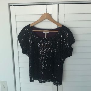 Dark Purple Sequin top - S - New